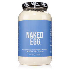 NAKED egg white protein bottle, perfect for quick, clean paleo shakes.