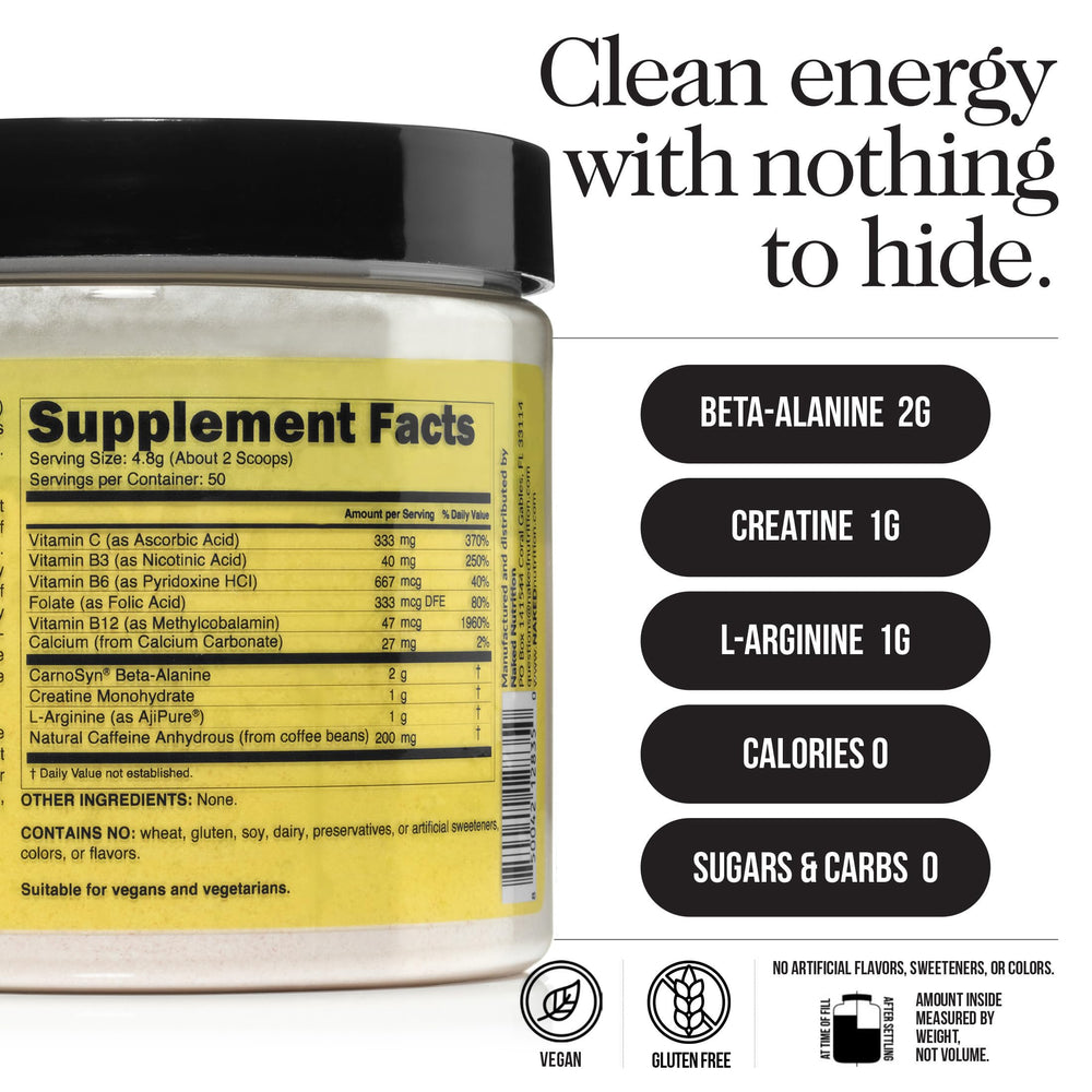 USA made badge on Naked Energy packaging indicating quality