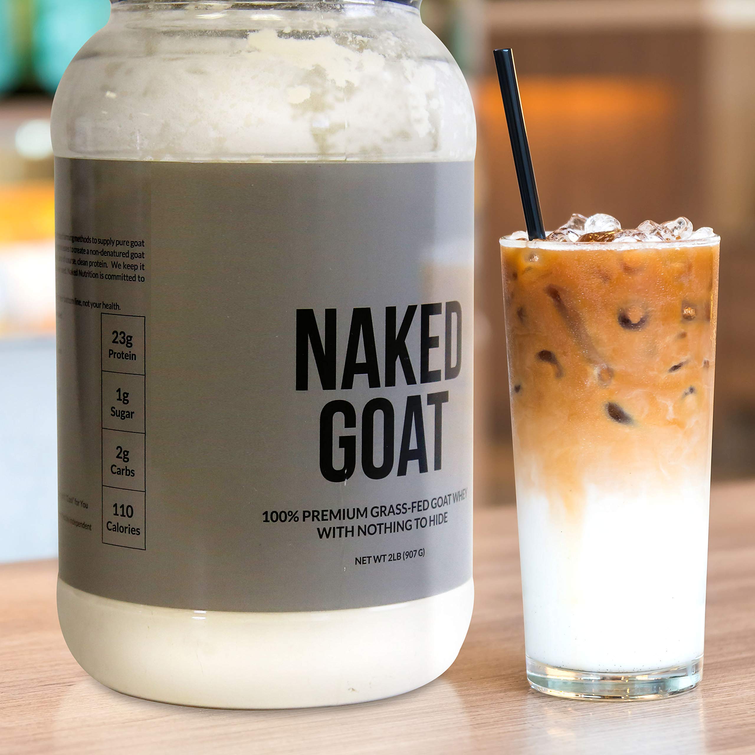 NAKED Goat dairy farms image conveys small Wisconsin production quality.