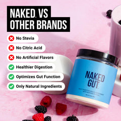 NAKED Gut daily scoop depicted for convenient daily supplementation.