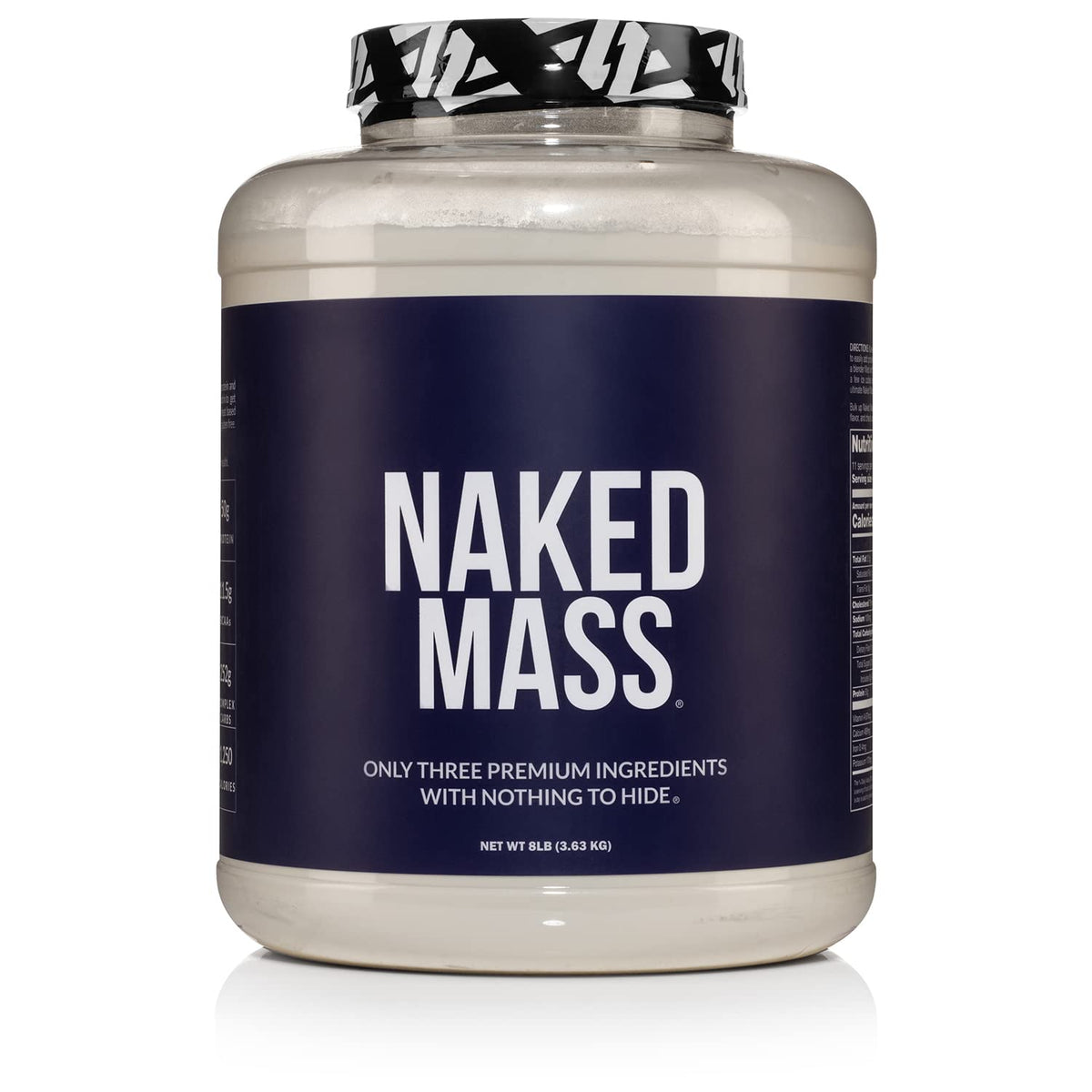 NAKED Mass bottle front view for bulk packaging