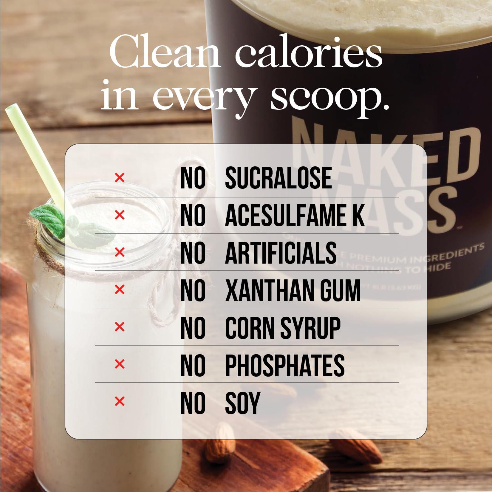 NAKED Mass Gainer scoop measuring servings for bulk routines