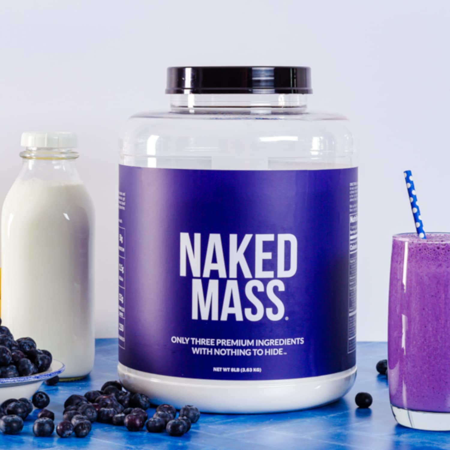 NAKED Mass smoothie idea in a glass for quick calories