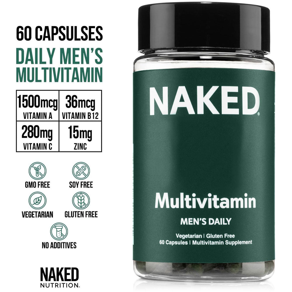 Naked Men’s Multi gluten-free symbol, safe for gluten-free diets.