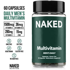 Naked Men’s Multi gluten-free symbol, safe for gluten-free diets.