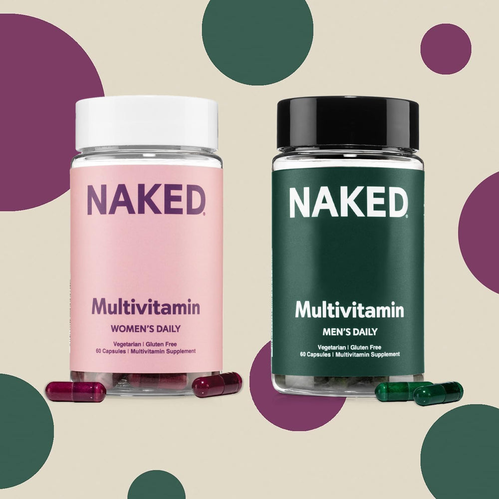 Naked Men’s Multi vegetarian formulation for plant-based daily wellness.