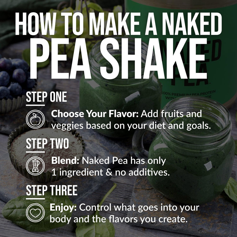 NAKED Pea bag on a kitchen counter, ready for easy protein addition.