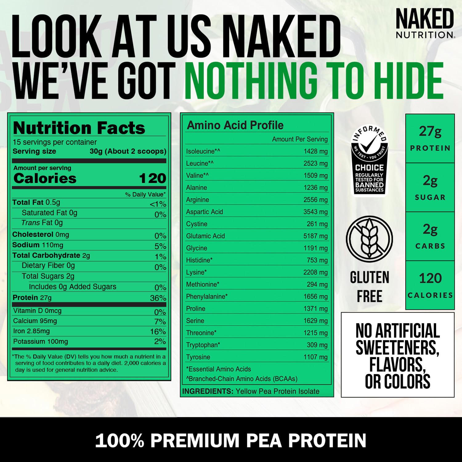 Naked Pea shake bottle ready for on-the-go protein
