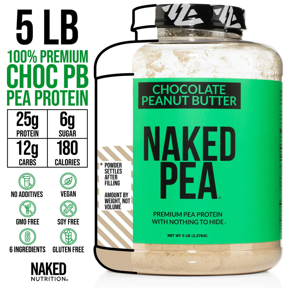 Glass of NAKED Pea shake highlighting creamy texture and flavor