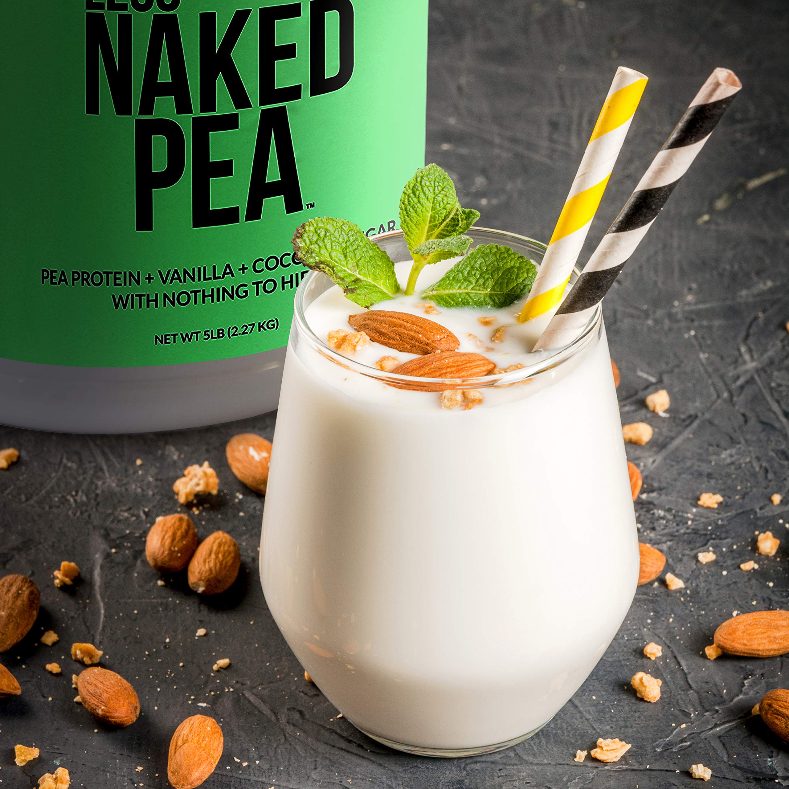 Scoop of Naked Pea Vanilla in a smoothie bowl.