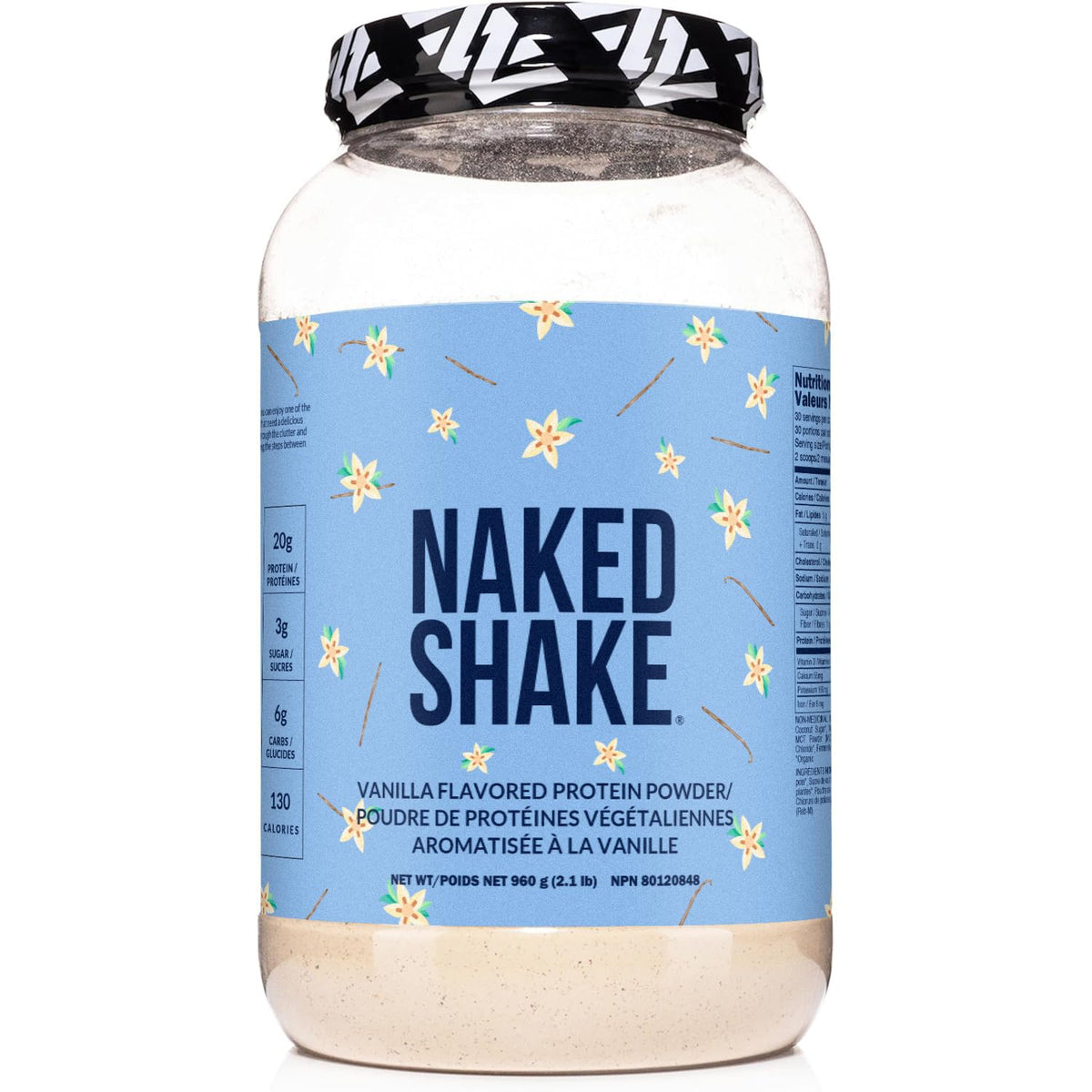 NAKED Shake vanilla bottle shows convenient plant-based protein for daily nutrition