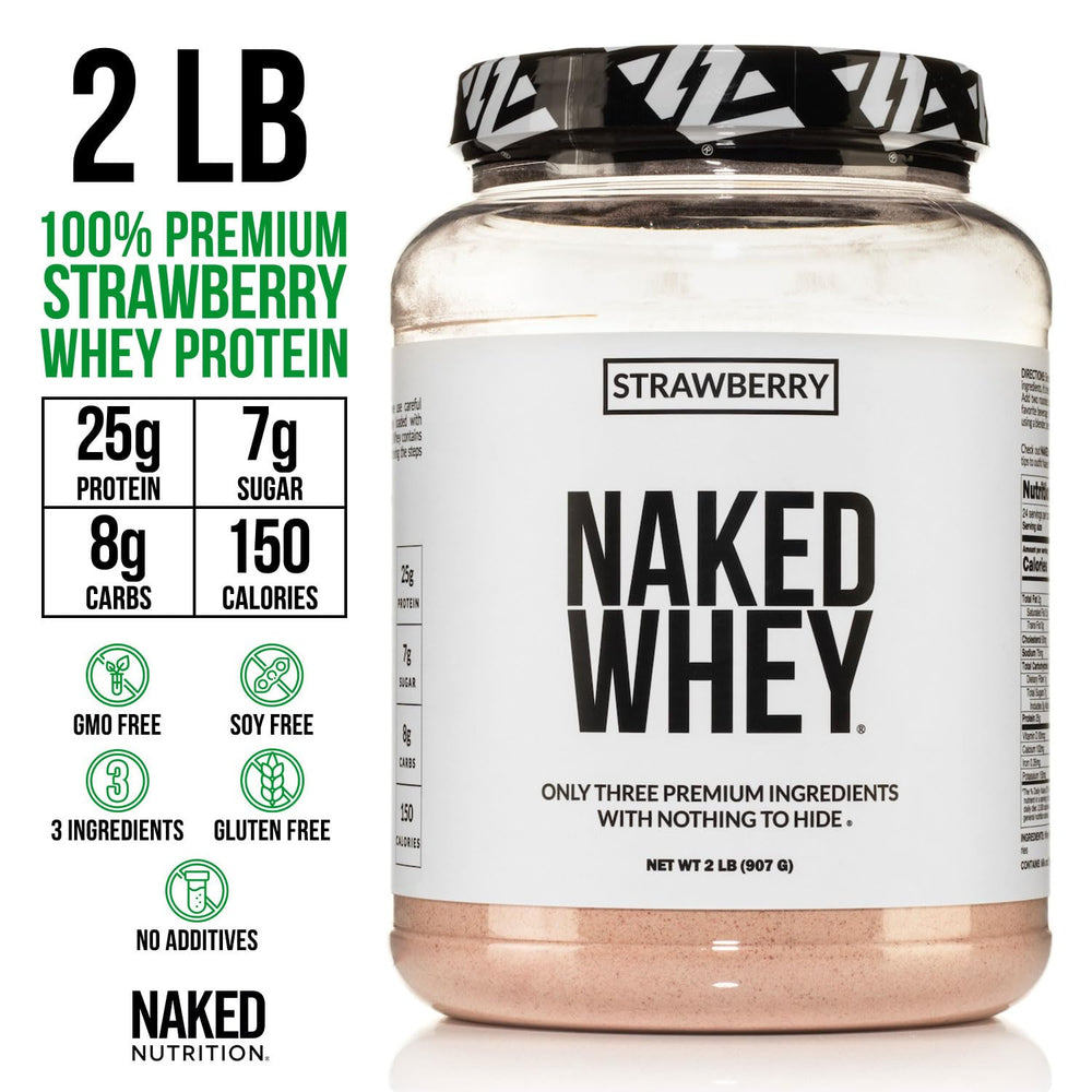 NAKED Strawberry Whey Non-Denatured Whey: high-quality protein source