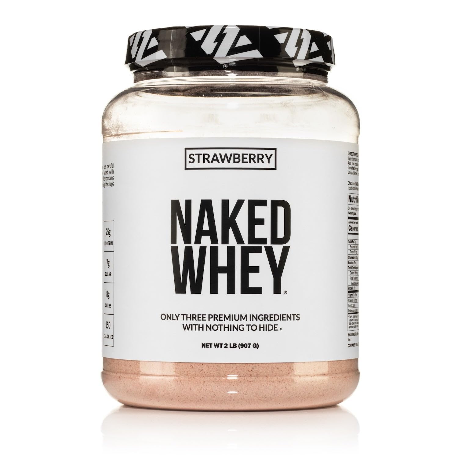 NAKED Strawberry Whey Powder Jar: clean protein base for shakes