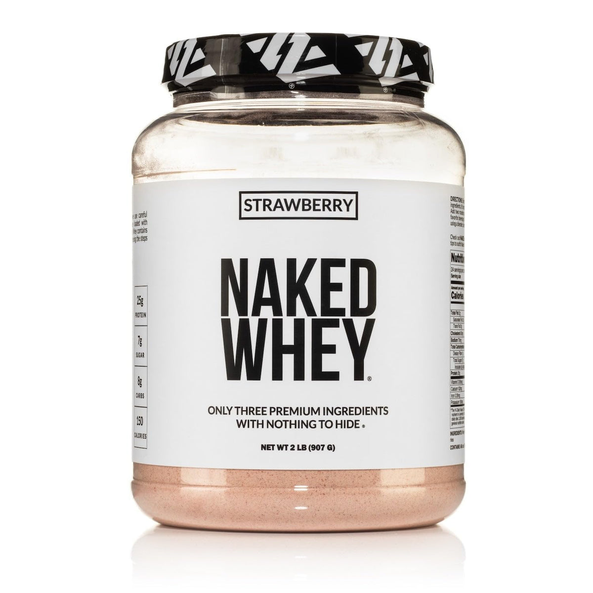 NAKED Strawberry Whey Powder Jar: clean protein base for shakes