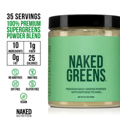 NAKED Super Greens scoop measuring a perfect portion for daily use