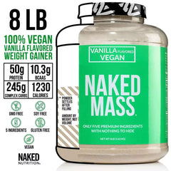 Scoop dispensing for NAKED Vegan Mass vanilla powder enabling consistent portions