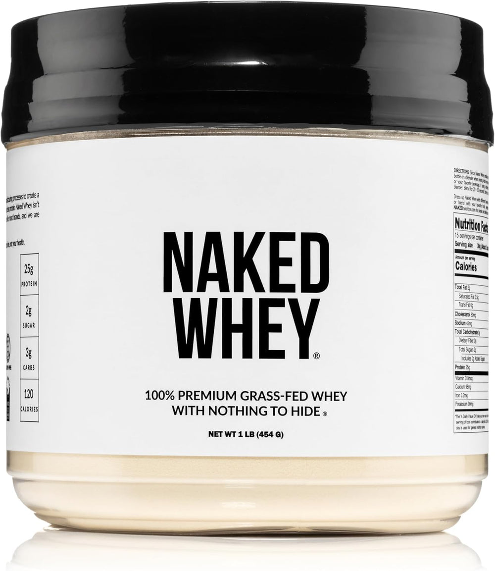 NAKED Whey 1lb front packaging showing clean label and minimal ingredients.