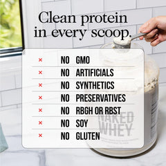 NAKED Whey ingredient bundle showing grass-fed whey and organic sugar