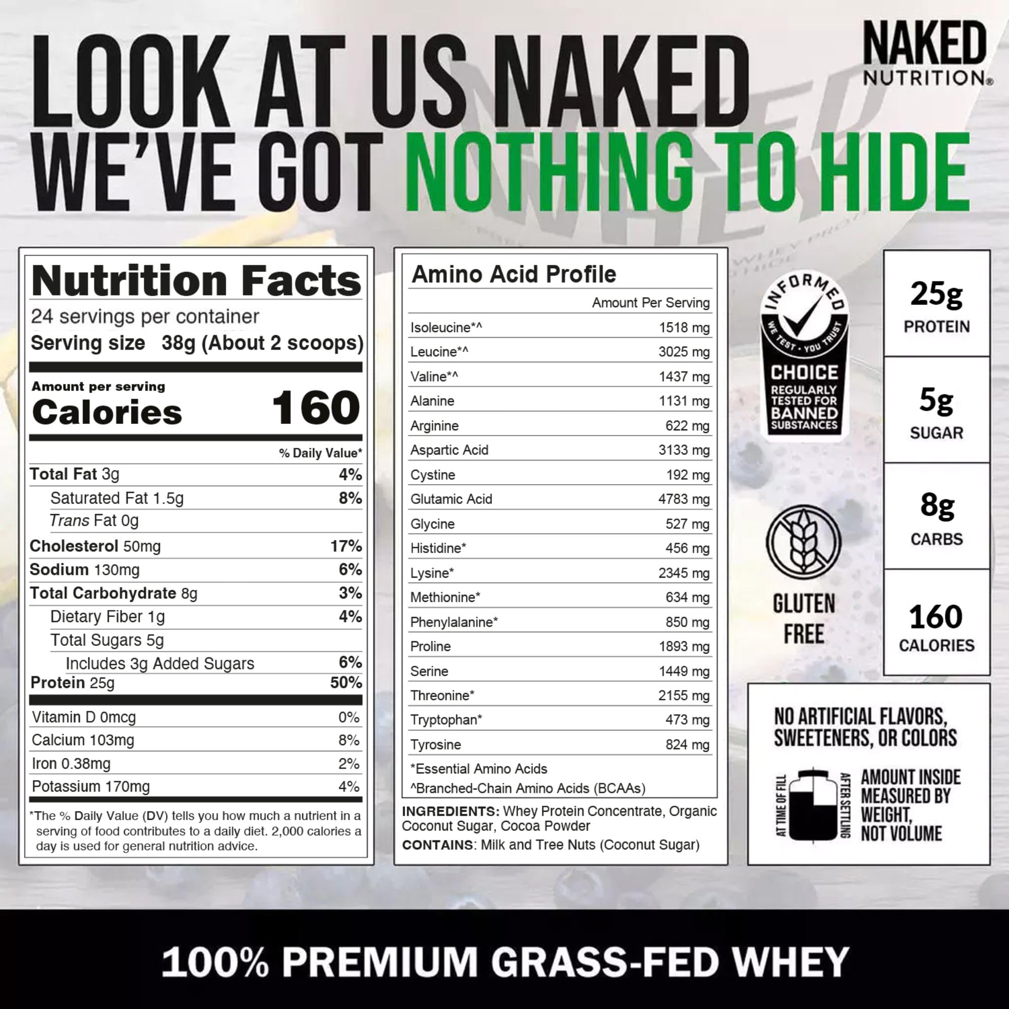 NAKED Whey shake glass demonstrates creamy texture for post-workout drinks