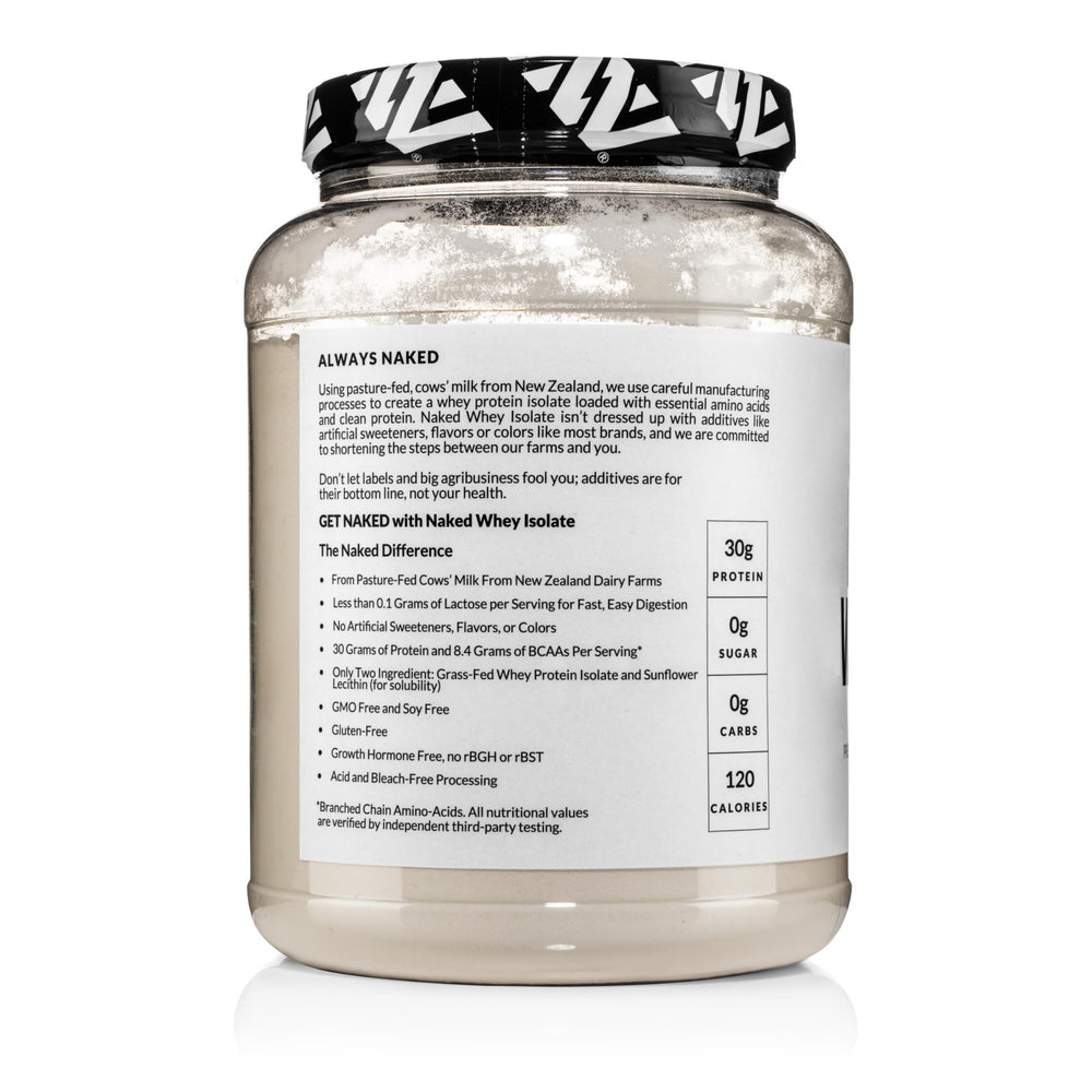 NAKED Whey Isolate post-workout shake scene demonstrating quick protein boost