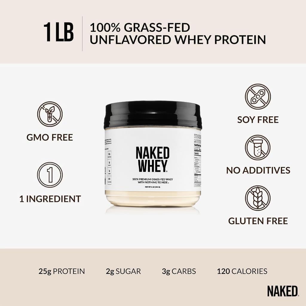 NAKED Whey scoop in bowl ready for high-protein shakes.