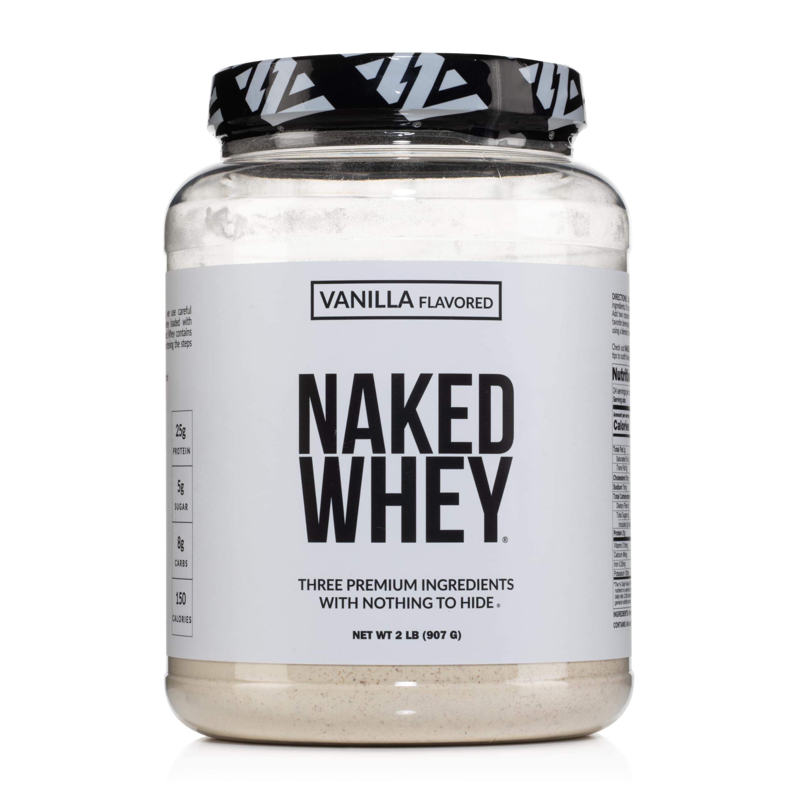 NAKED Whey Vanilla powder tub with clean gluten-free protein label