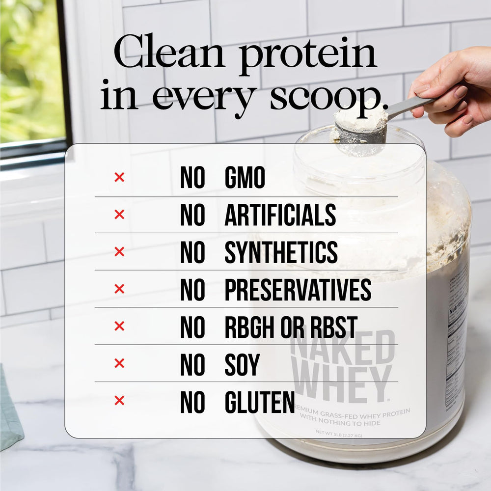 NAKED Whey Vanilla smoothie bowl with fruit and greens