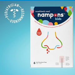Nampons Nosebleed Stoppers kit contents organized for quick access and easy use.