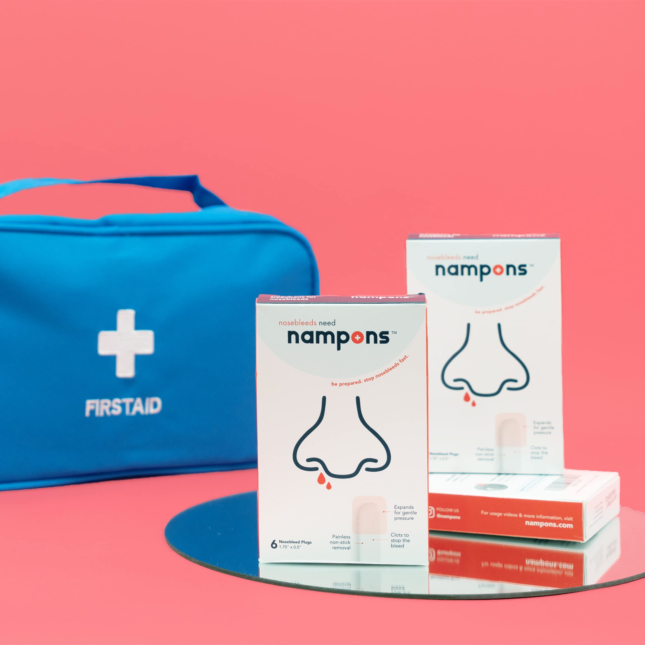 Nampons Nosebleed Stoppers non-stick-removal, ensuring pain-free extraction