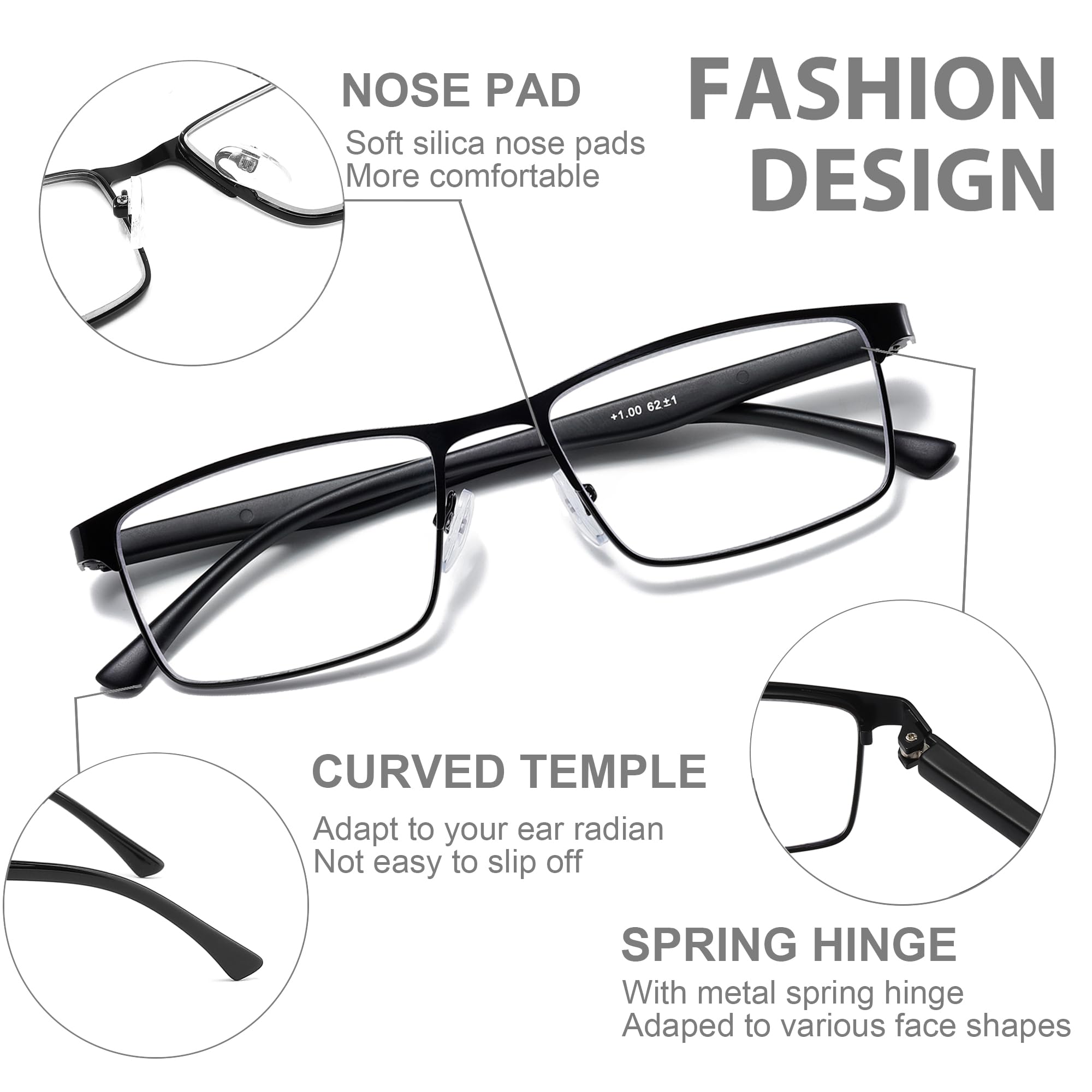 NaNaKo armazón de acero inoxidable rectangular, diseño clásico y duradero.
