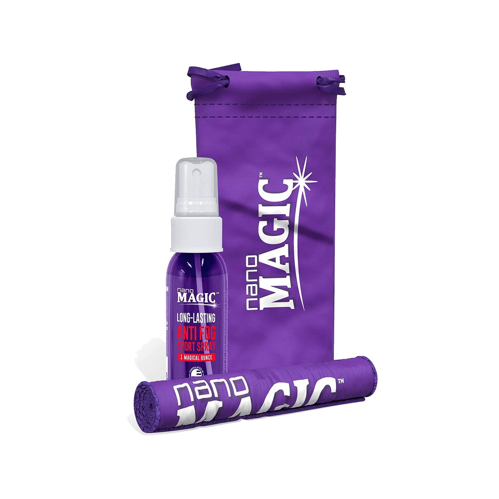 Nano Magic anti fog spray bottle keeps glasses crystal clear.