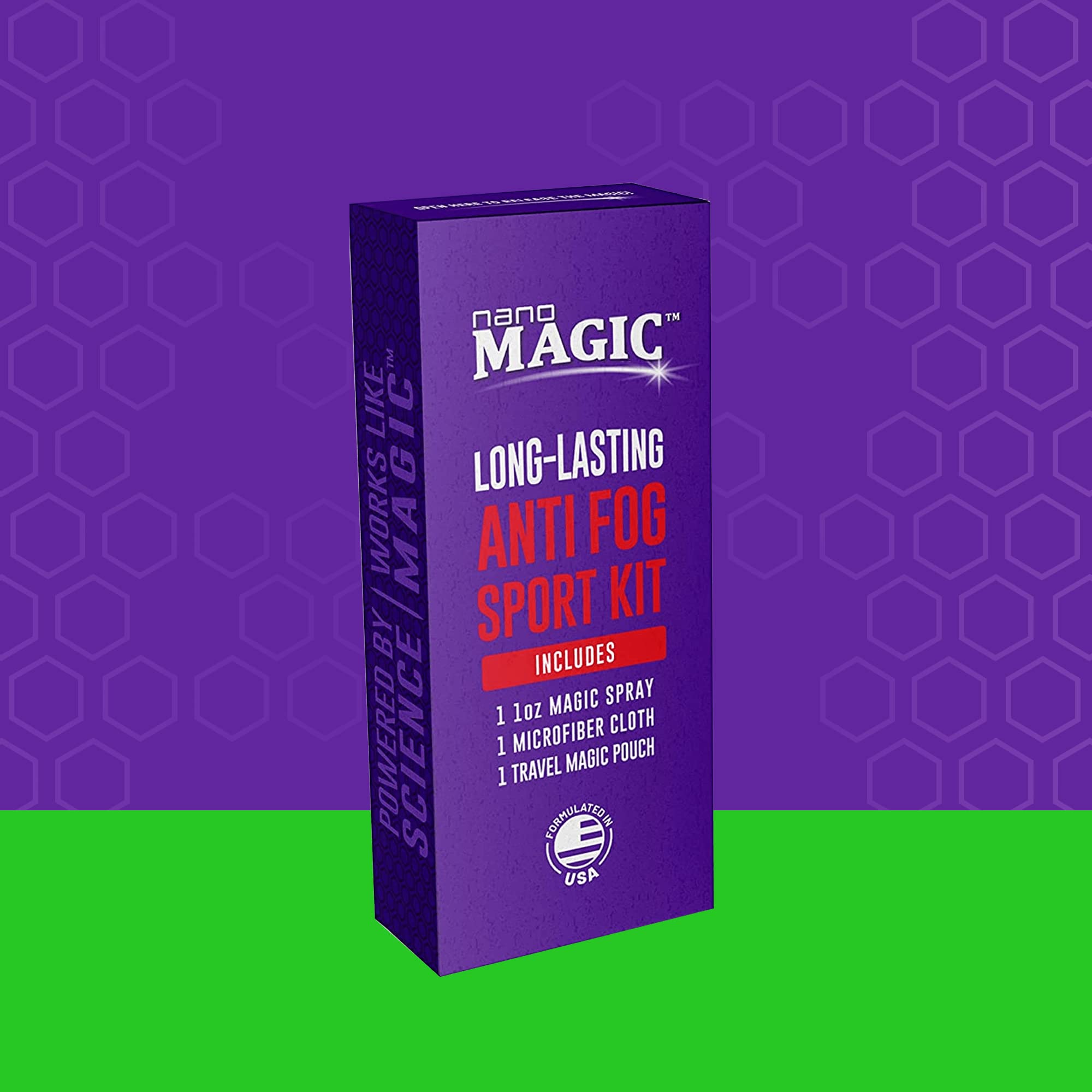 Nano Magic spray on glasses reduces fog in cold weather.