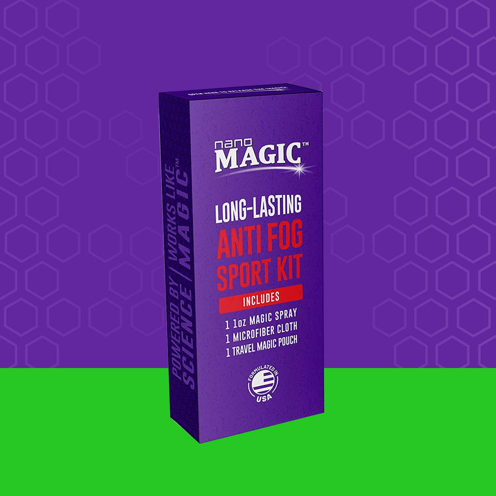 Nano Magic spray on glasses reduces fog in cold weather.