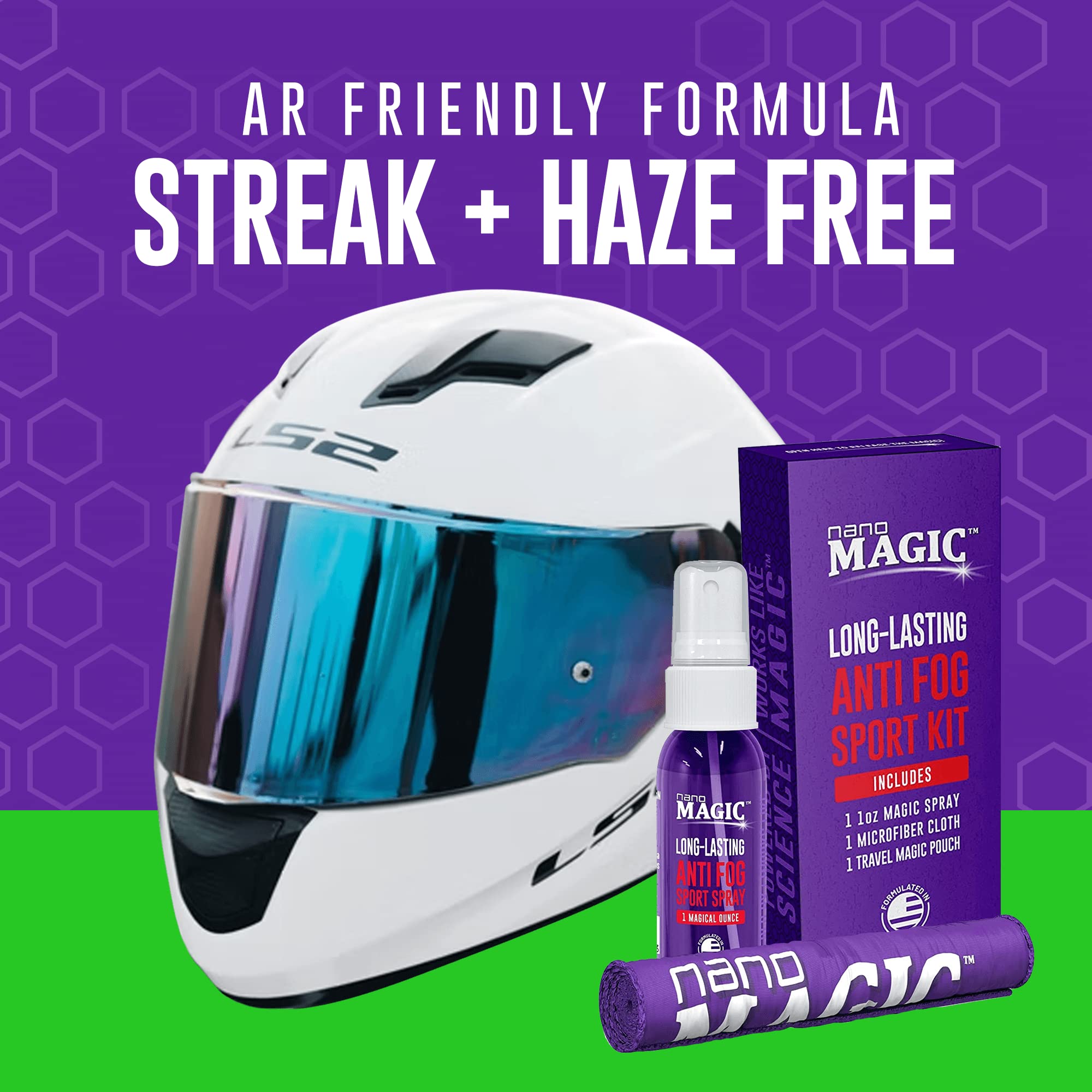 Nano Magic microfiber cloth cleans lenses without streaks.