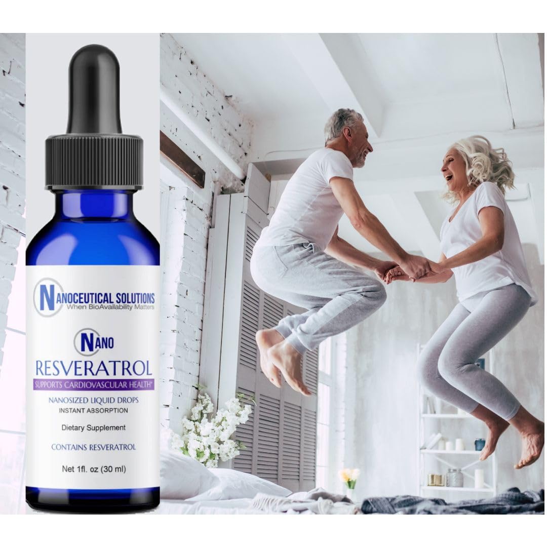 Vegan-friendly label and organic MCT oil notes from Nanoceutical Solutions resveratrol.