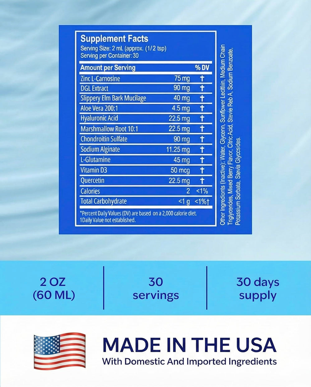 NANOREVIVE EsoRepair bottle side label emphasizing non-GMO and dairy-free formula