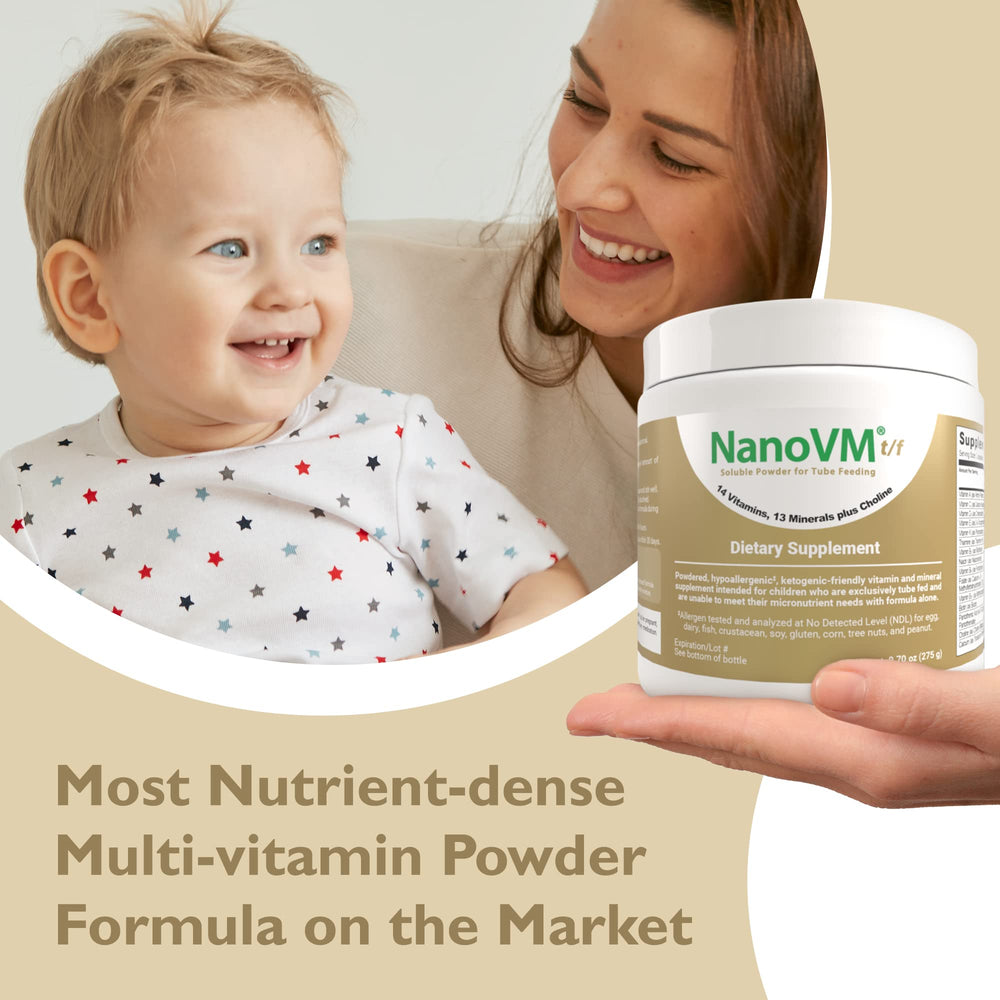 NanoVM t/f tube-feeding mix-in setup with existing formulas.