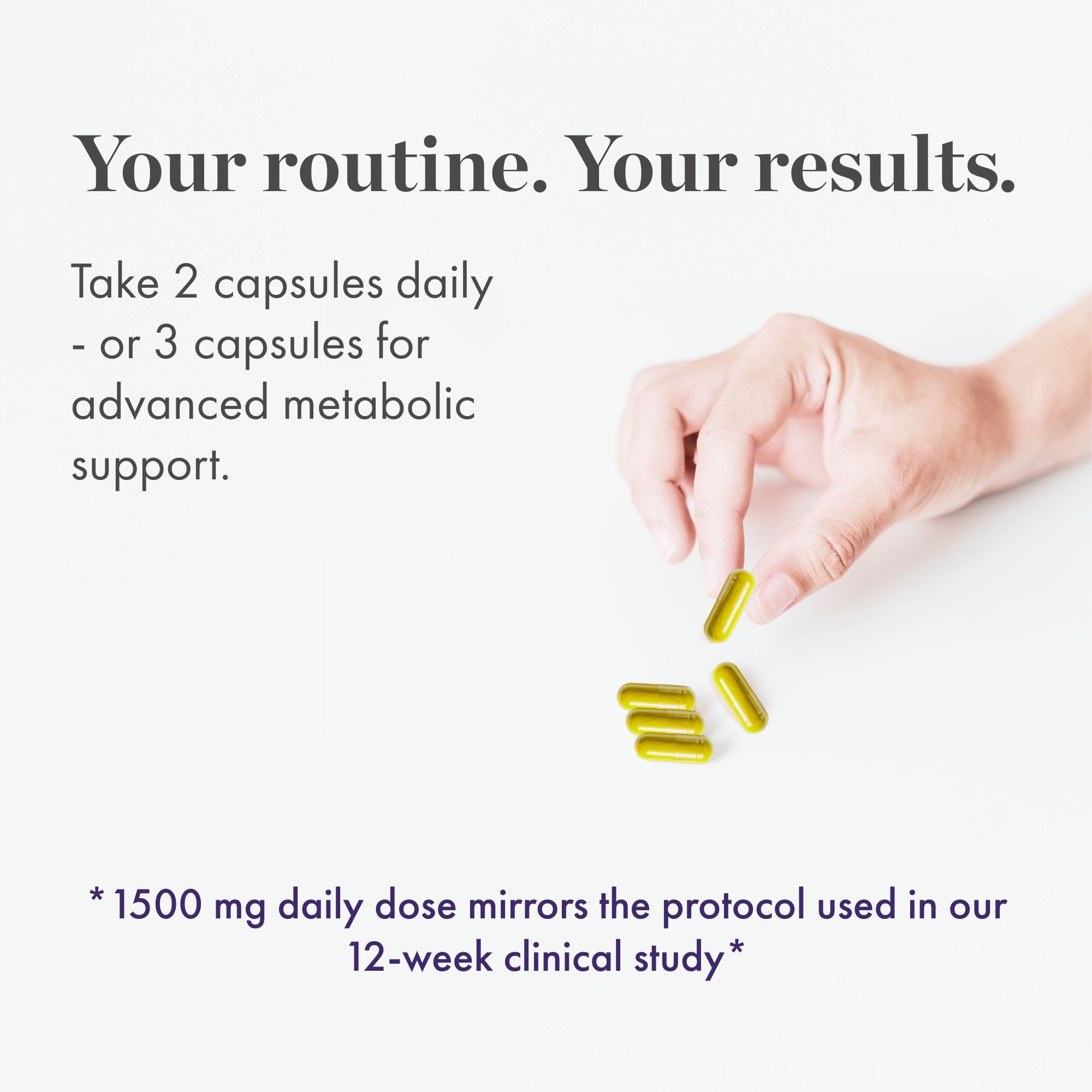 NAOMI berberine capsules in hand, easy daily wellness routine.