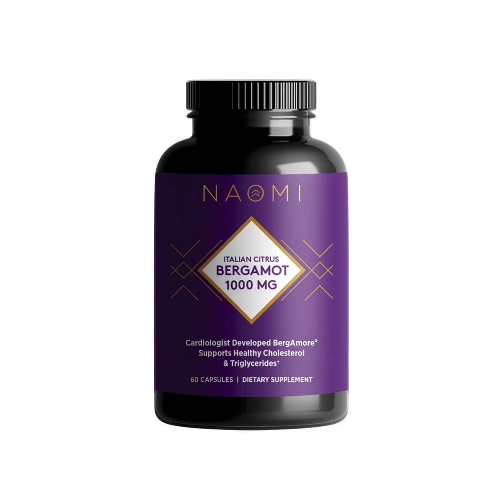 NAOMI BergAmore 1000mg capsules for daily heart health support.