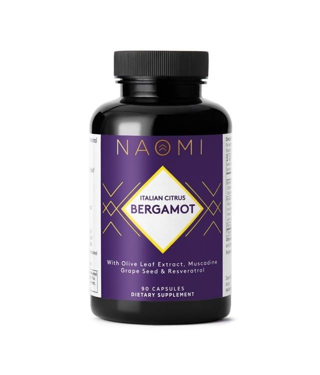 NAOMI Citrus Bergamot bottle front for daily cardiovascular support.