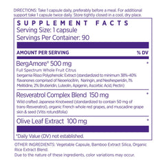 NAOMI Citrus Bergamot bottle label closeup highlighting premium ingredients.