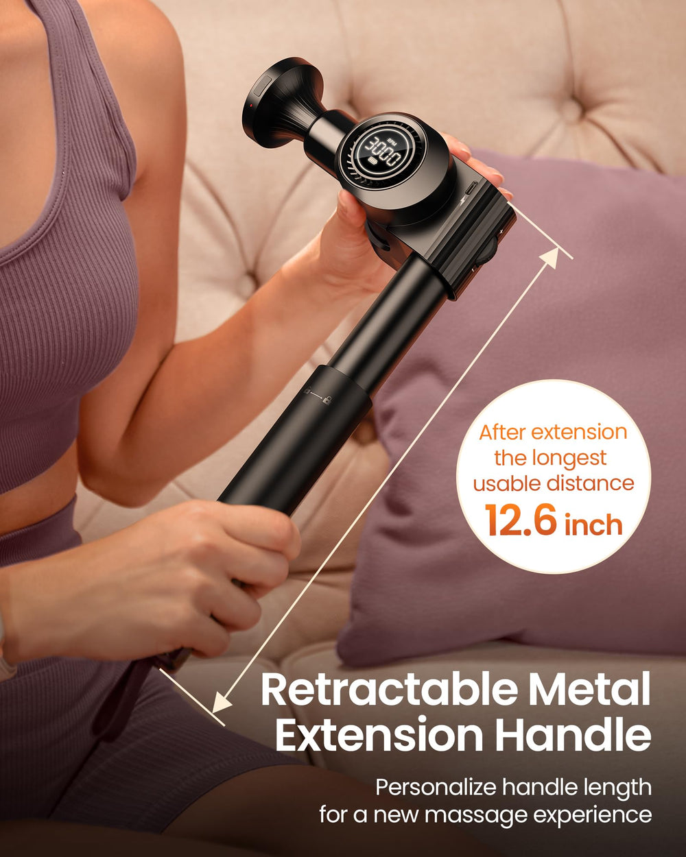 NAPRE massage gun battery charging via USB-C for fast power.