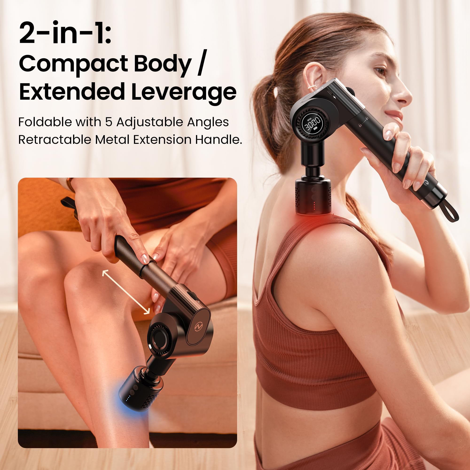NAPRE Massage Gun with cold head for refreshing post‑exercise relief and recovery.