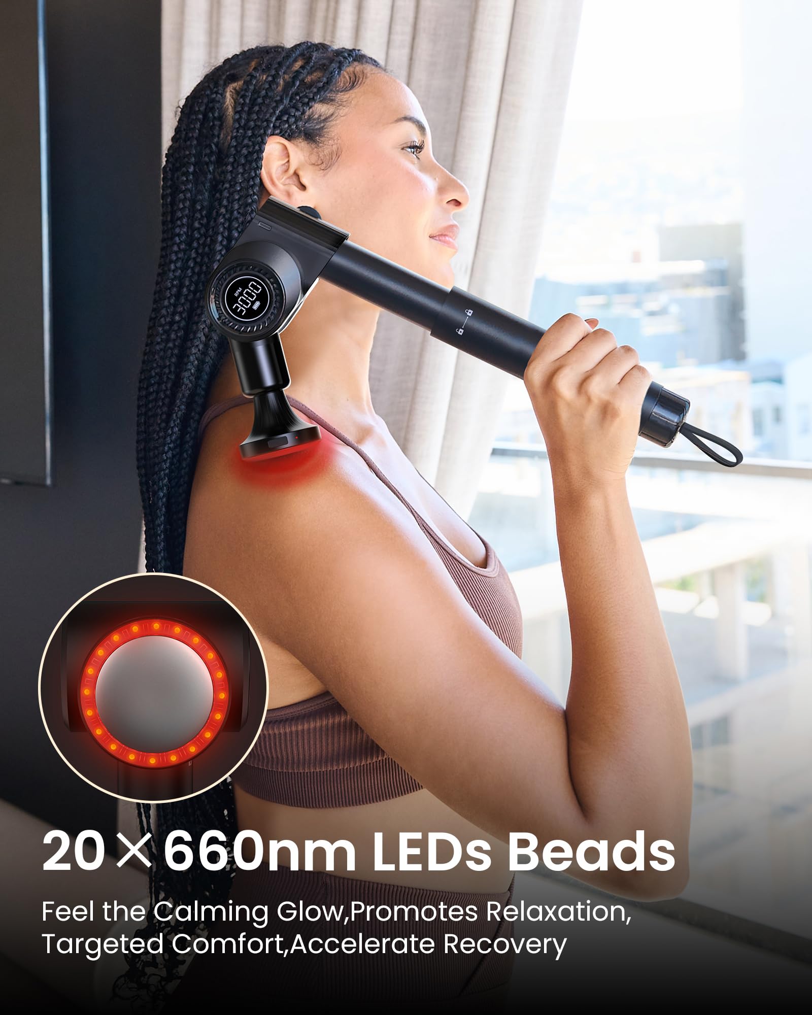 NAPRE massage gun quiet operation supports focused recovery sessions.