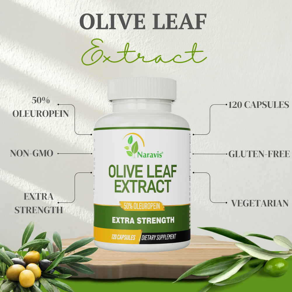 Naravis non-GMO olive leaf extract sourced from premium olives.