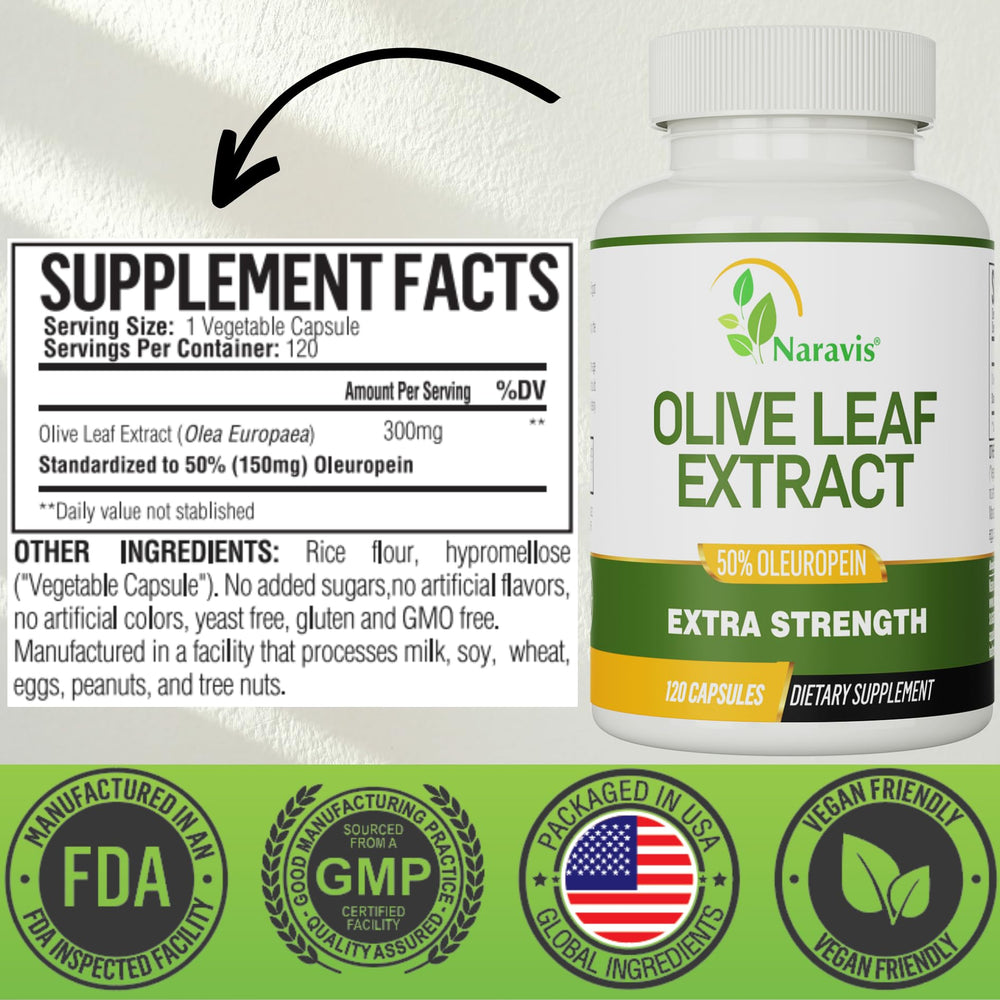 Naravis capsules close-up showing vegan, gluten-free formula.