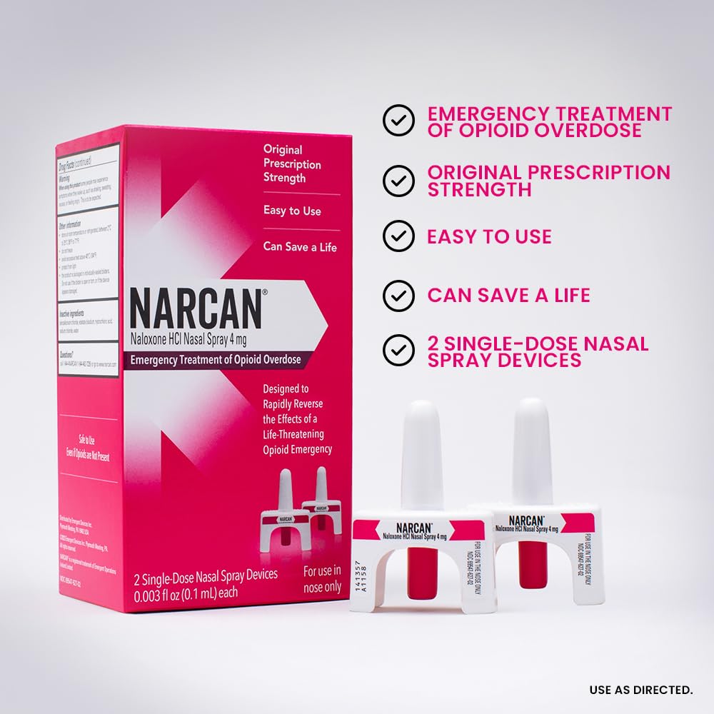 NARCAN Nasal Spray in a home first-aid kit supports emergency readiness.