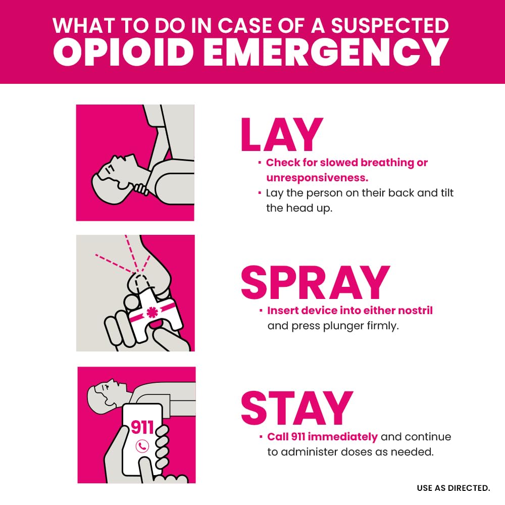 First responders carry NARCAN Nasal Spray for life-saving intervention.