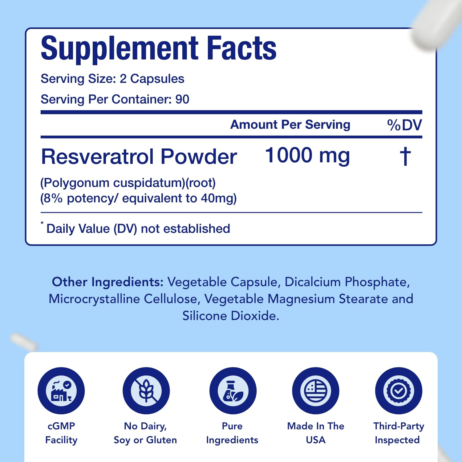 NasaBeahava resveratrol ingredients from Japanese knotweed emphasize clean antioxidant formulation.