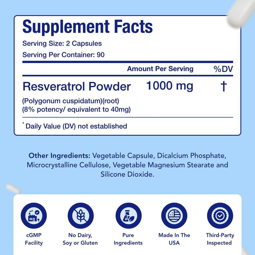 NasaBeahava resveratrol ingredients from Japanese knotweed emphasize clean antioxidant formulation.